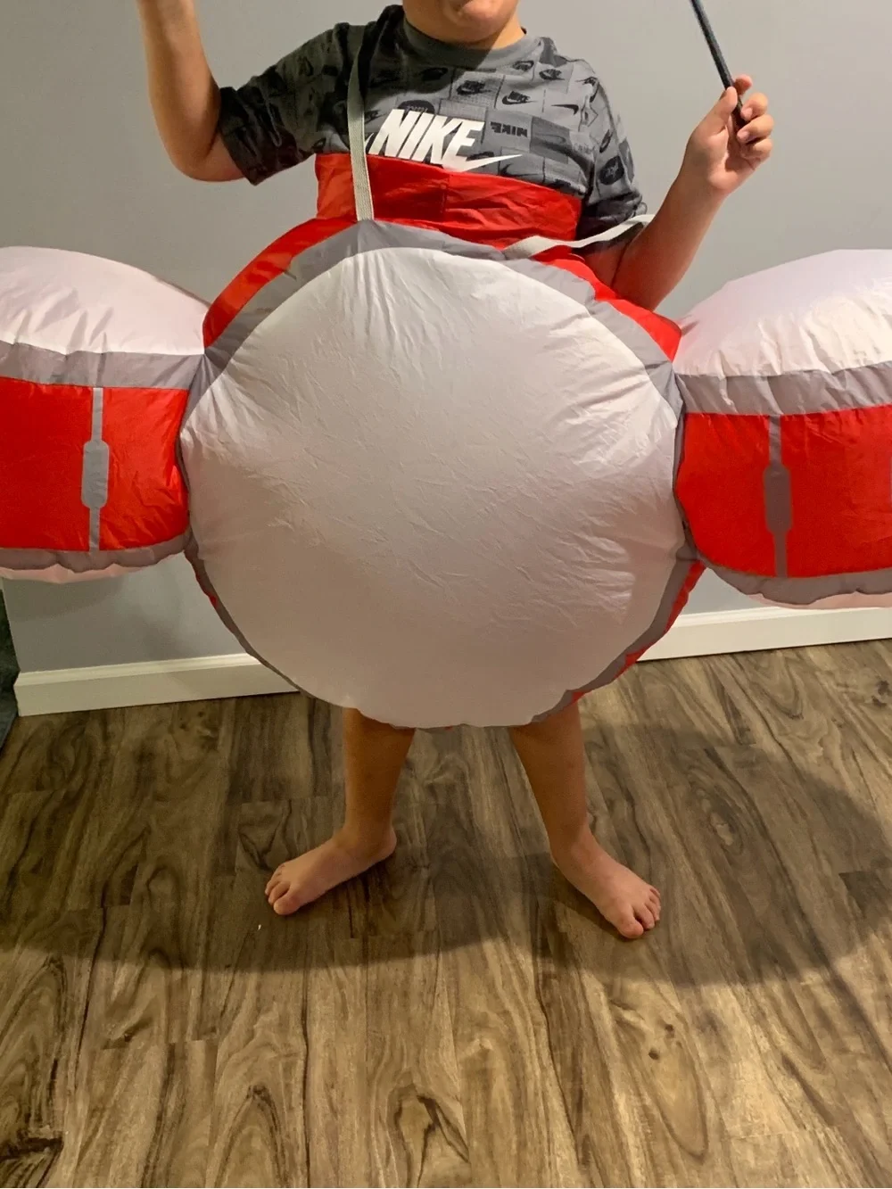 Kids Inflatable Drum Costume - Red and White